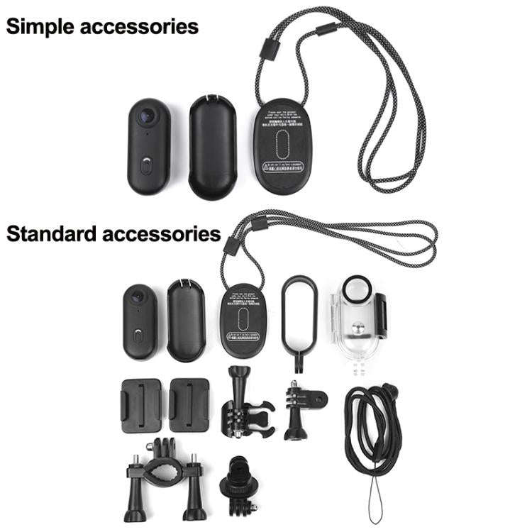 H88 4K Thumb Sports Camera Mini WiFi Camera, Specification:Simple Version(Black)