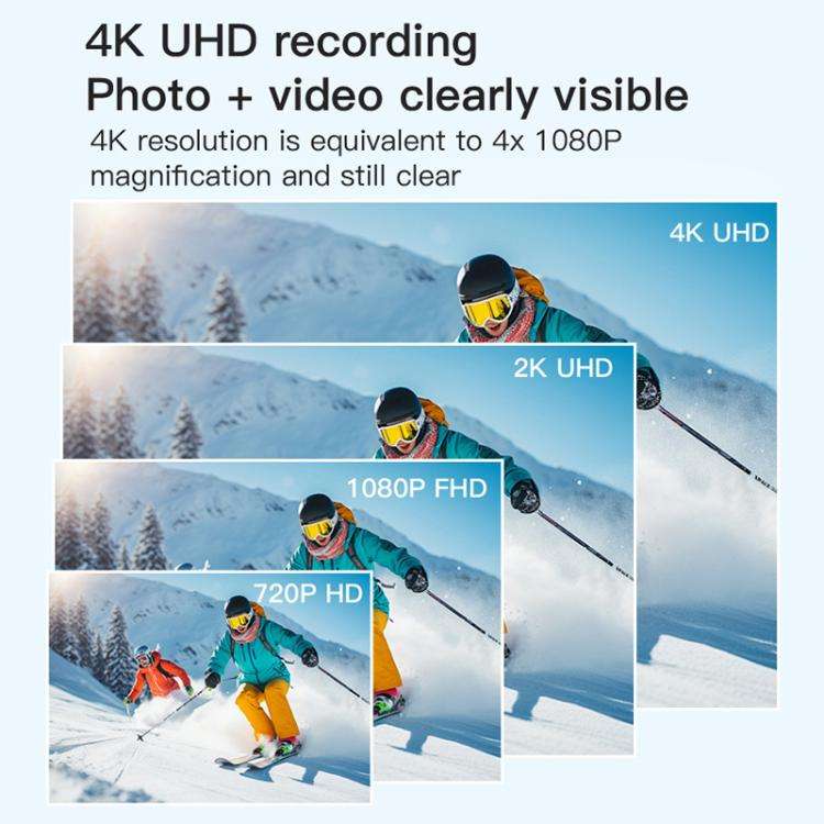 H88 4K Thumb Sports Camera Mini WiFi Camera, Specification:Simple Version(Black)