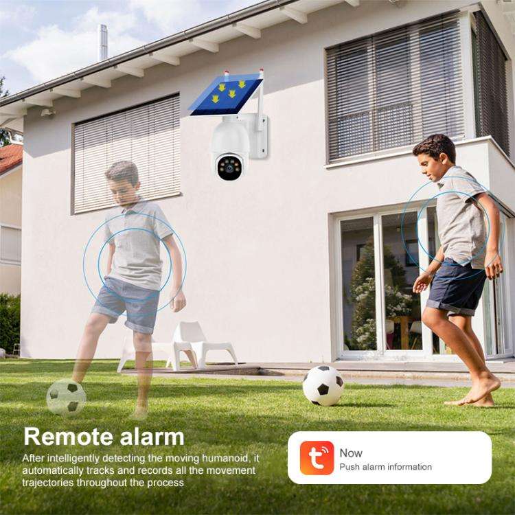 1080P Outdoor Low Power Solar Panel HD WiFi Surveillance Camera, with Battery(White)