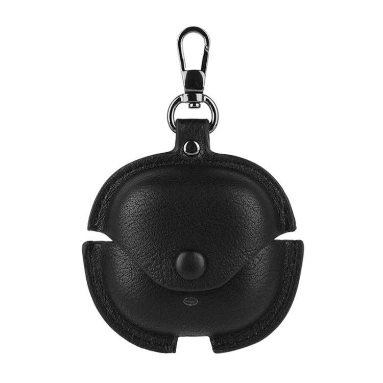 For Redmi Buds 8 Lite / Buds 6 Lite Business Leather Earphone Protective Case with Hook(Black)
