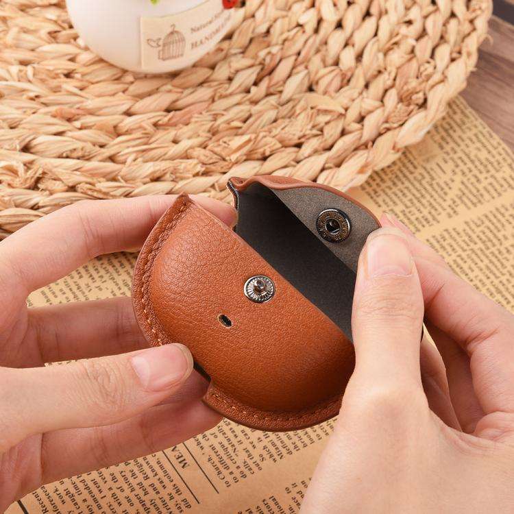 For Redmi Buds 8 Lite / Buds 6 Lite Business Leather Earphone Protective Case with Hook(Black)
