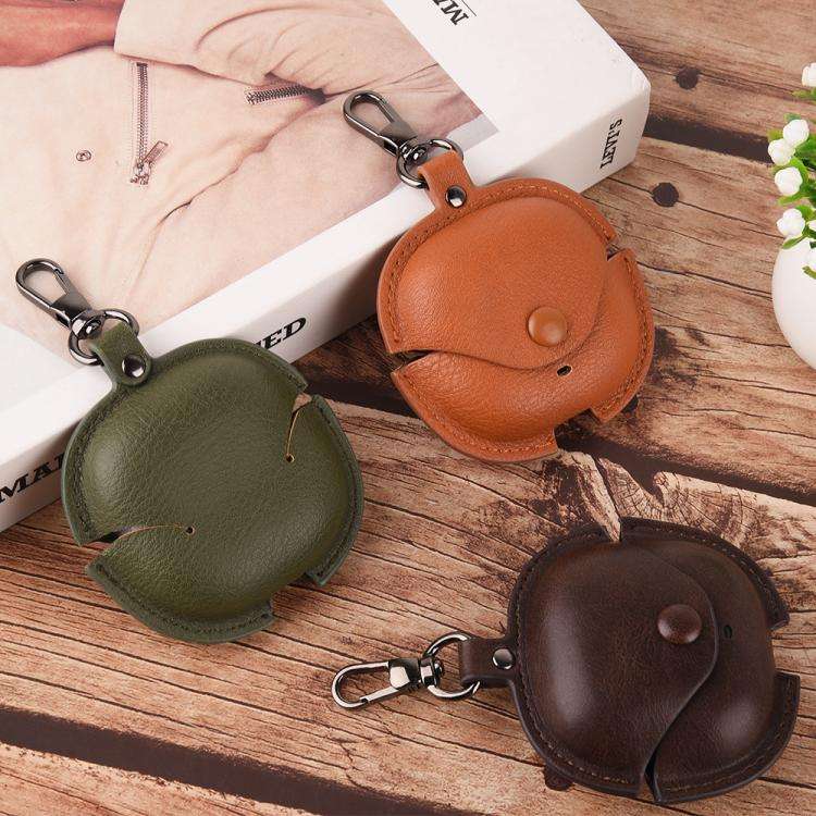 For Redmi Buds 8 Lite / Buds 6 Lite Business Leather Earphone Protective Case with Hook(Black)