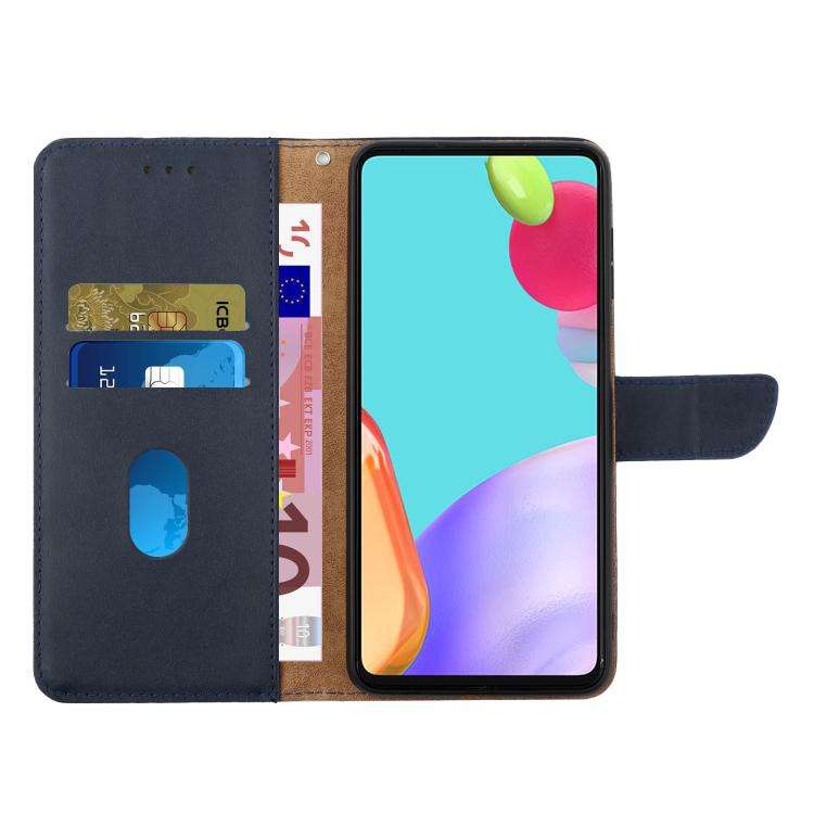 For Redmi Note 14 Pro 4G Genuine Leather Fingerprint-proof Flip Phone Case(Blue)