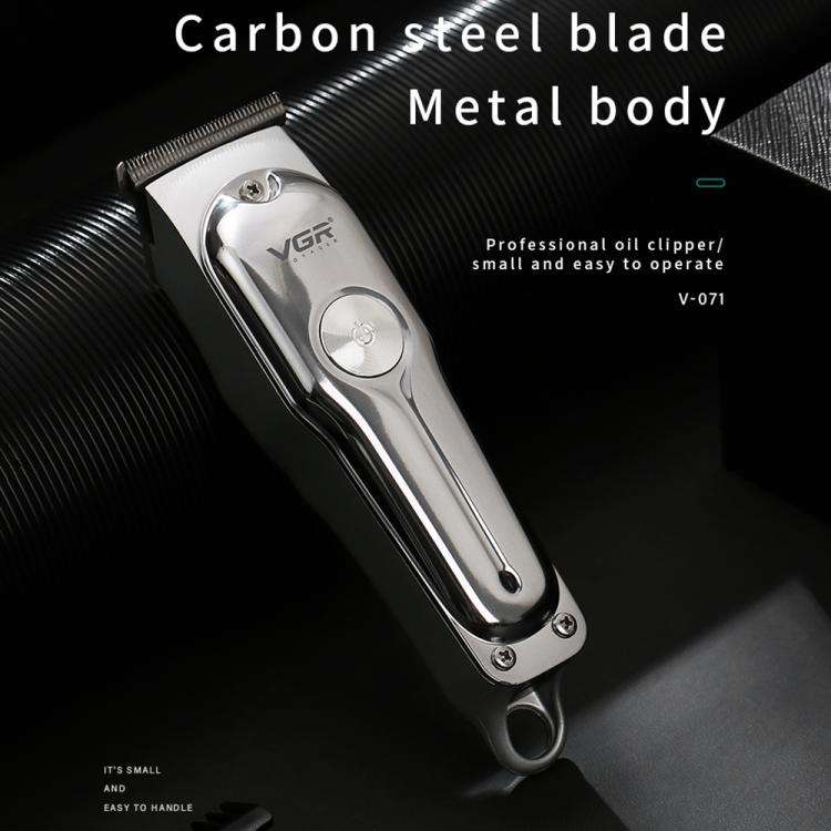VGR V-071 5W Carbon Steel Blade USB Electric Hair Clipper(Silver)
