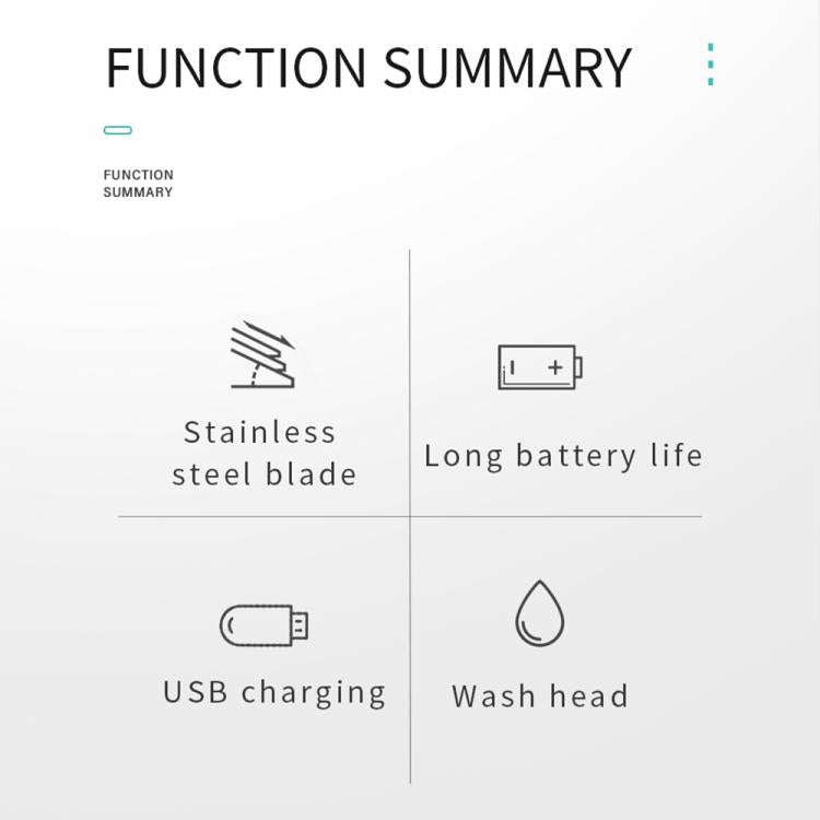 VGR V-071 5W Carbon Steel Blade USB Electric Hair Clipper(Silver)