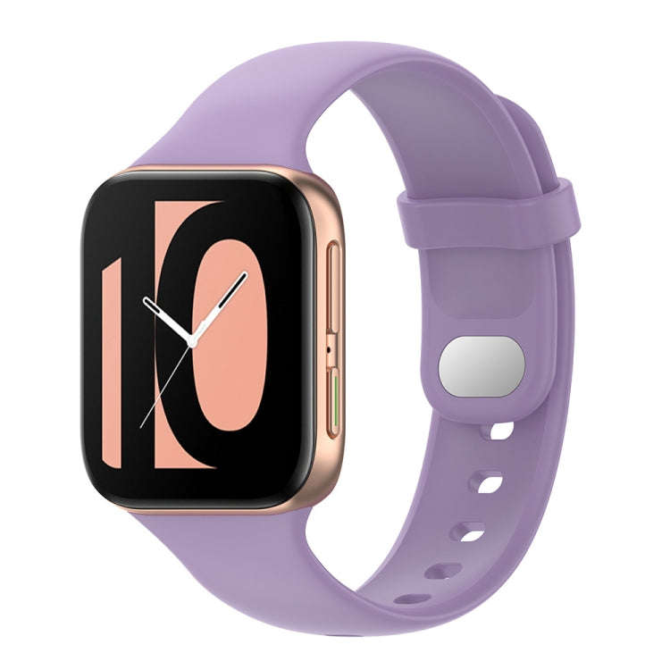 For OPPO Watch 46mm Silicone Watch Band(Light Purple)