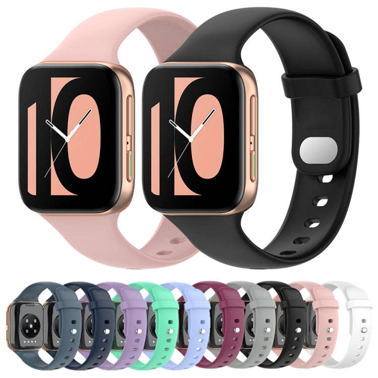 For OPPO Watch 46mm Silicone Watch Band(Light Purple)