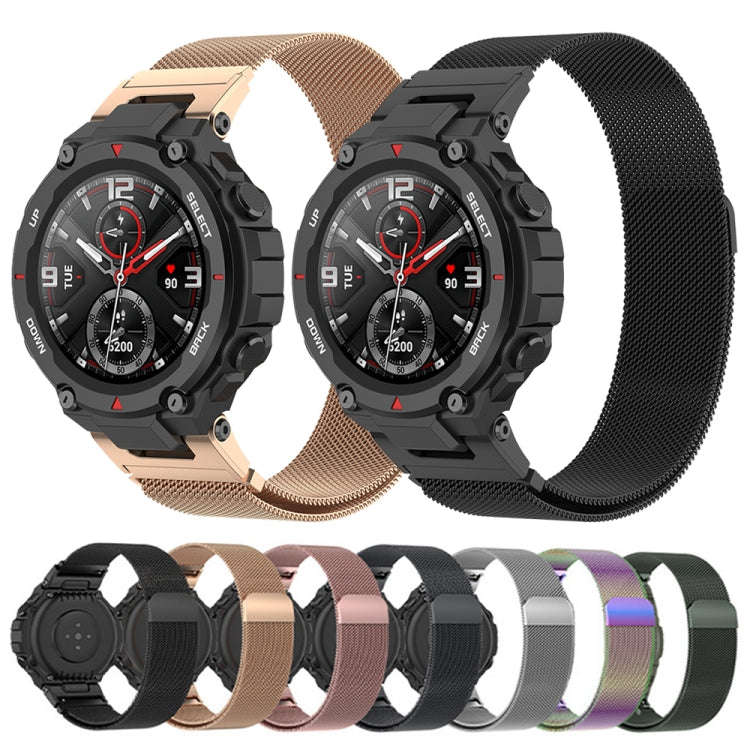 For Huami Amazfit T-Rex A1918 Milan Watch Band with Screwdriver(Silver)