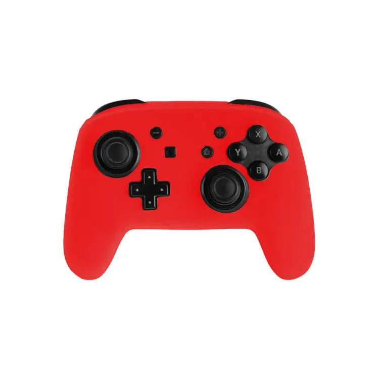 For Nintendo Switch Pro Game Handle Solid Color Silicone Protective Cover(Red)