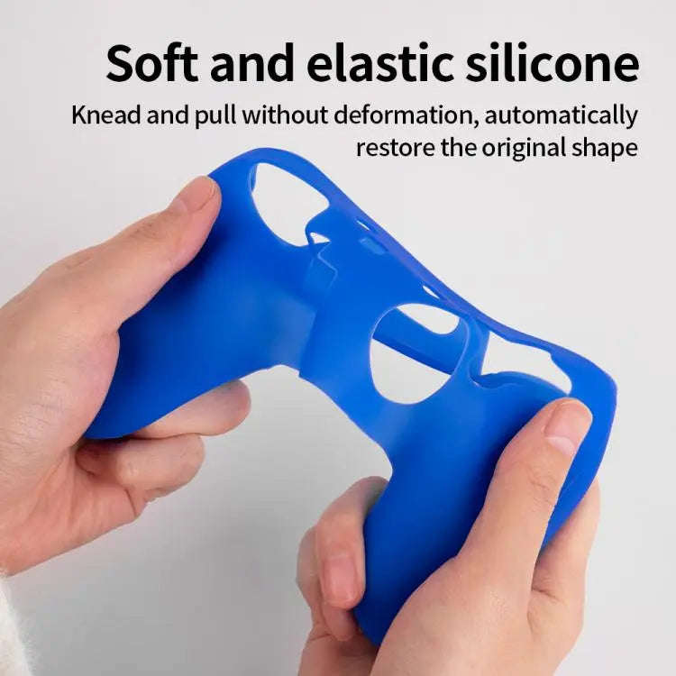 For Nintendo Switch Pro Game Handle Solid Color Silicone Protective Cover(Purple)