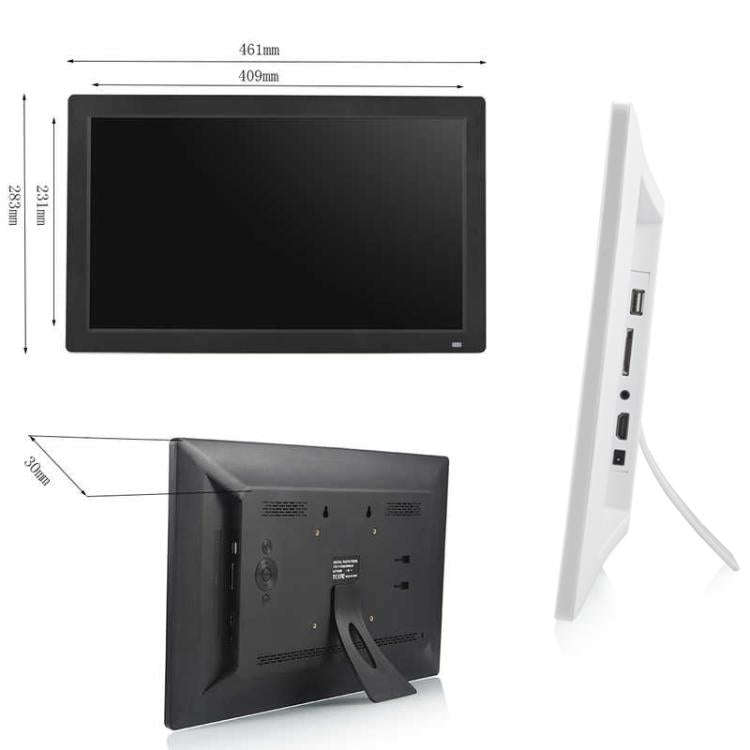 XCLT1850 18.5 inch LED Display Digital Photo Frame, Plug Type:UK Plug(White)