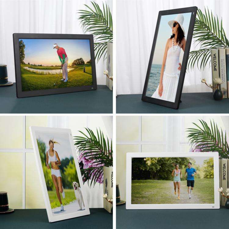 XCLT2150 21.5 inch LED Display Digital Photo Frame, Plug Type:US Plug(Black)