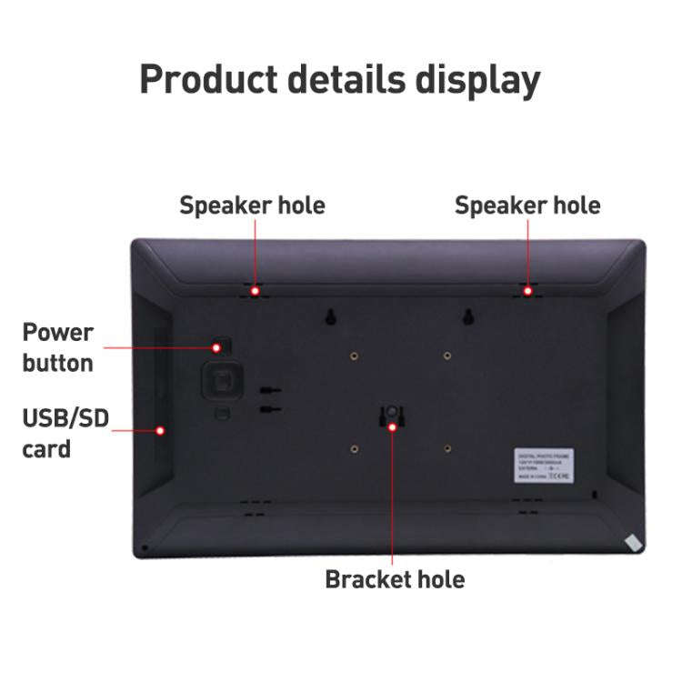 XCLT-1730 17.3 inch LED HD Screen Cloud Photo Frame with Stand, Plug:US Plug(White)