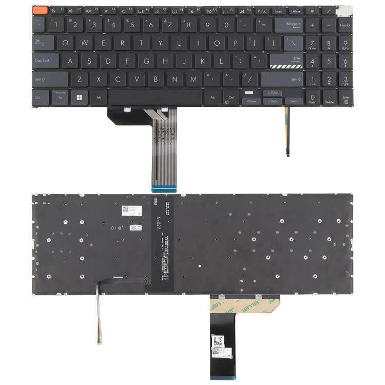 US Version Backlit Laptop Keyboard for Asus Vivobook Pro 15X OLED K6501 M6501(Black)