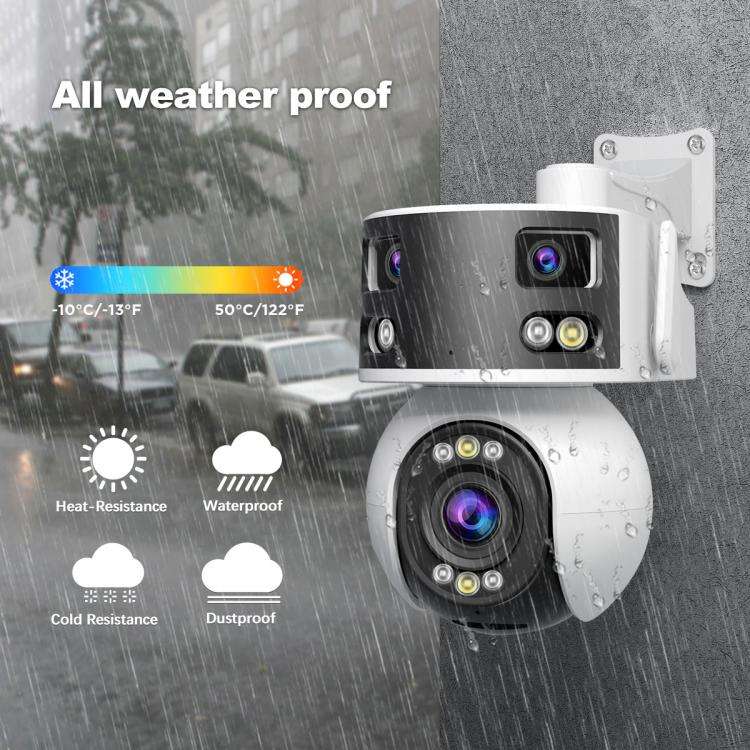SriHome SH055B 8MP HD Multi-lens Super Wide Angle Panoramic PTZ Dome Camera(EU Plug)