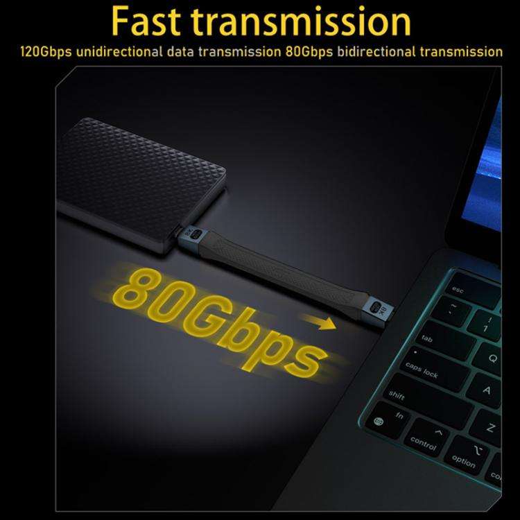 240W 8K 80Gbps USB-C / Type-C to USB-C / Type-C For Thunderbolt 5 Full Function FPC Cable Data Ca...