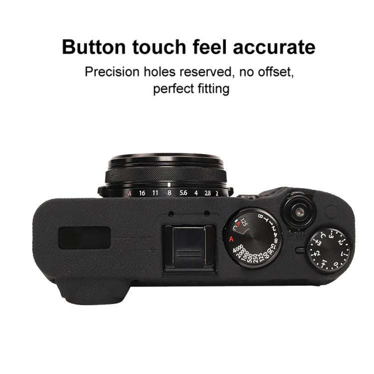 For FUJIFILM X100VI Litchi Texture Soft Silicone Protective Case(Black)