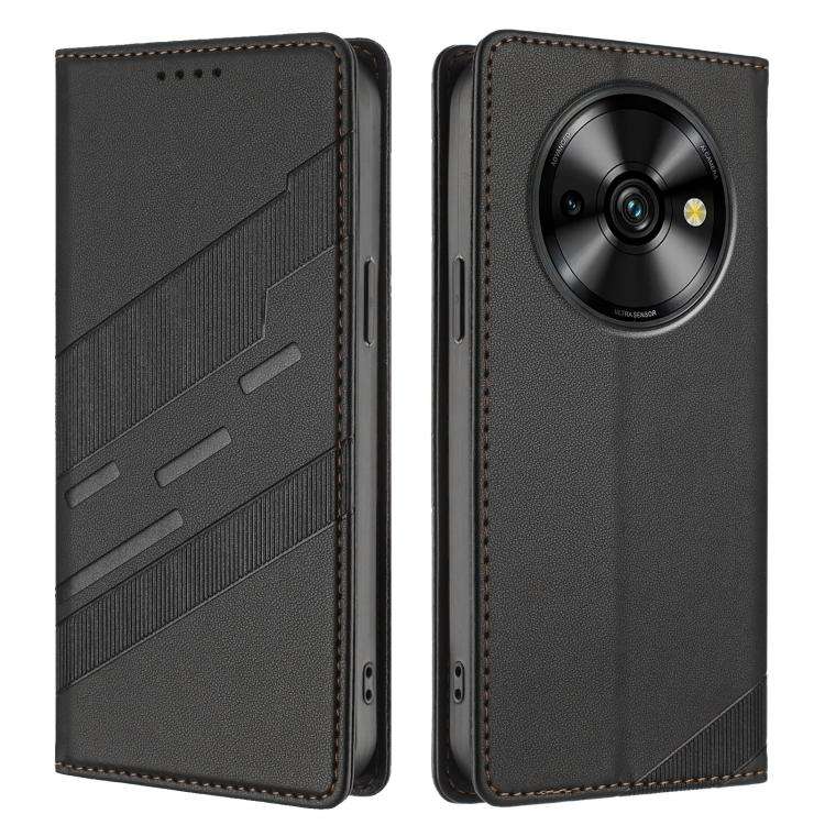 For Oukitel C59 Pro Embossed Multi-functional Wallet Retro Leather Phone Case(Black)