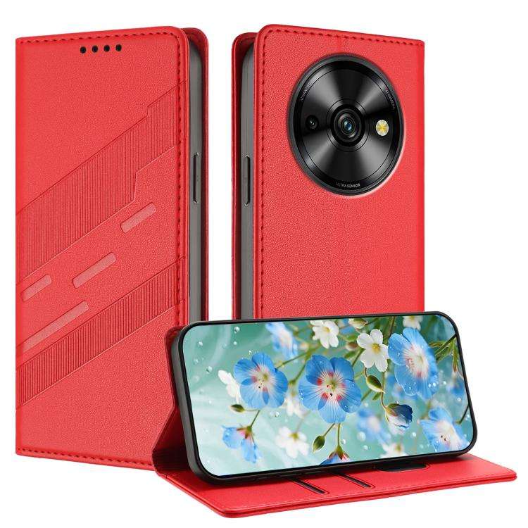 For Oukitel C59 Pro Embossed Multi-functional Wallet Retro Leather Phone Case(Red)