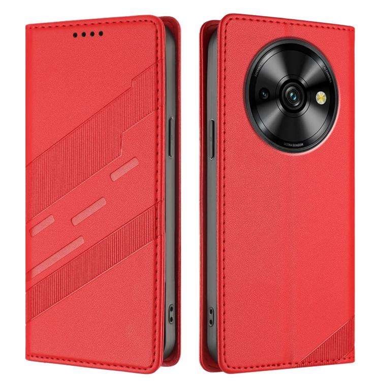 For Oukitel C59 Pro Embossed Multi-functional Wallet Retro Leather Phone Case(Red)
