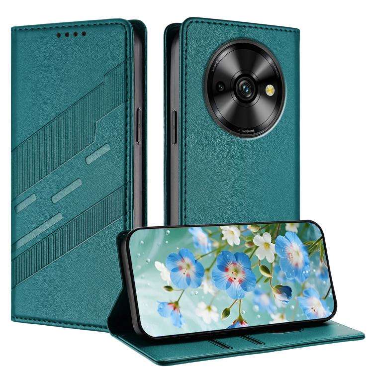 For Oukitel C59 Pro Embossed Multi-functional Wallet Retro Leather Phone Case(Dark Green)