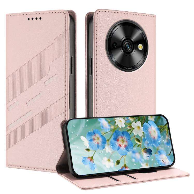 For Oukitel C59 Pro Embossed Multi-functional Wallet Retro Leather Phone Case(Pink)