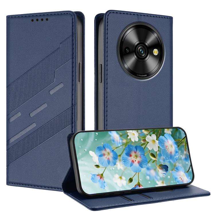 For Oukitel C59 Pro Embossed Multi-functional Wallet Retro Leather Phone Case(Dark Blue)