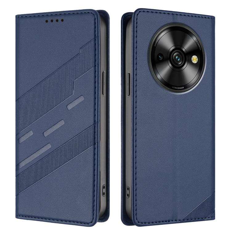 For Oukitel C59 Pro Embossed Multi-functional Wallet Retro Leather Phone Case(Dark Blue)