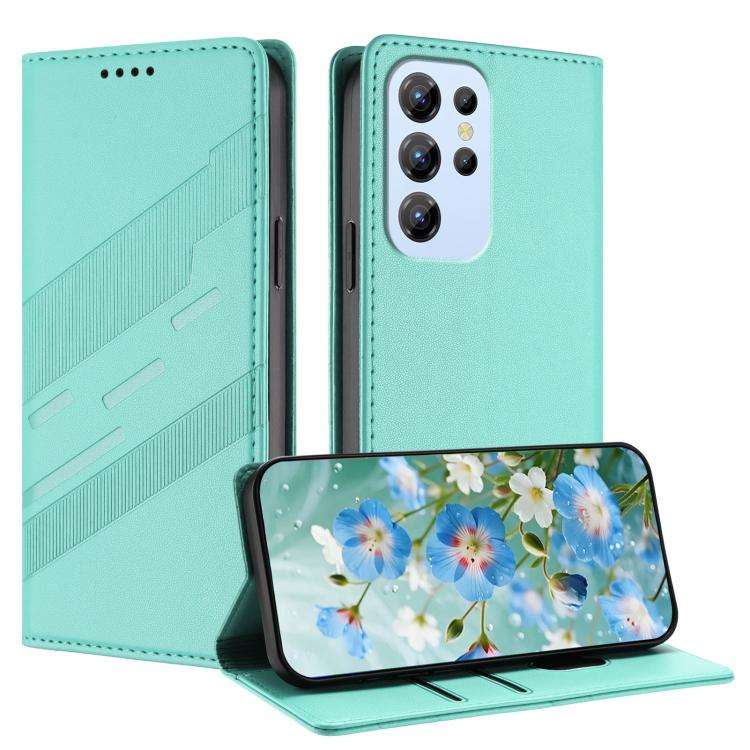 For Oukitel C1 / C1 Pro Embossed Multi-functional Wallet Retro Leather Phone Case(Mint Green)