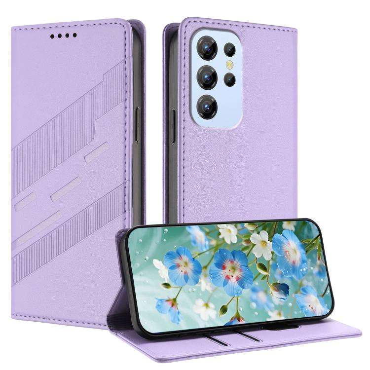 For Oukitel C1 / C1 Pro Embossed Multi-functional Wallet Retro Leather Phone Case(Light Purple)