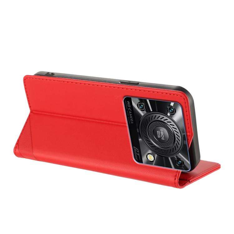 For Oukitel C60 / C60 Pro Embossed Multi-functional Wallet Retro Leather Phone Case(Red)