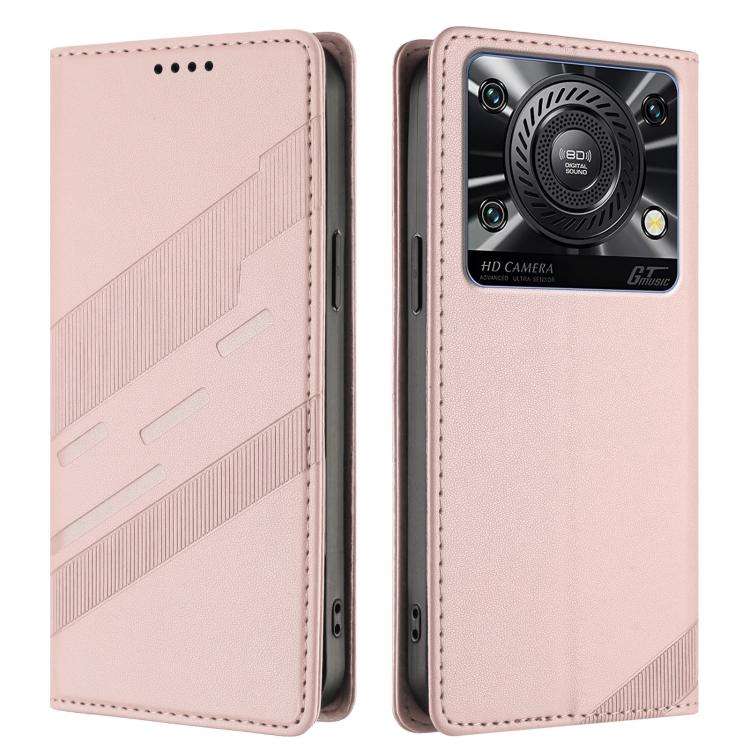 For Oukitel C60 / C60 Pro Embossed Multi-functional Wallet Retro Leather Phone Case(Pink)