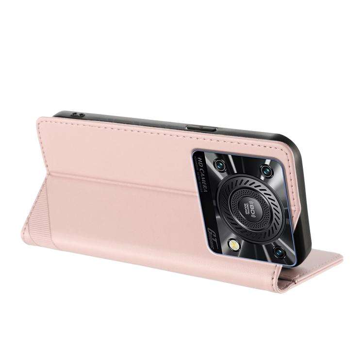 For Oukitel C60 / C60 Pro Embossed Multi-functional Wallet Retro Leather Phone Case(Pink)