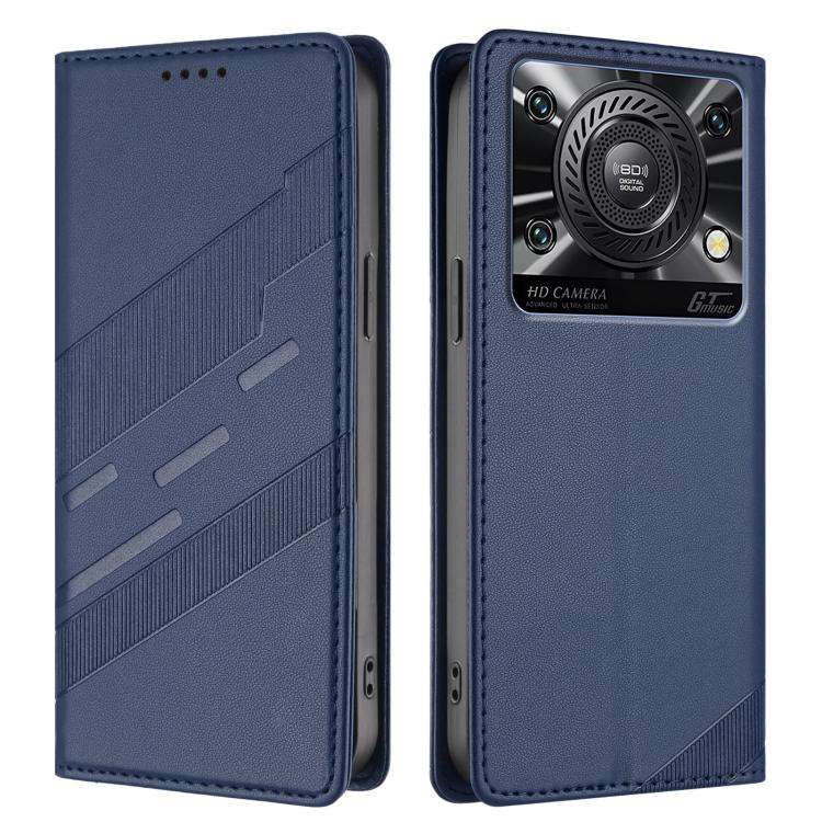 For Oukitel C60 / C60 Pro Embossed Multi-functional Wallet Retro Leather Phone Case(Dark Blue)
