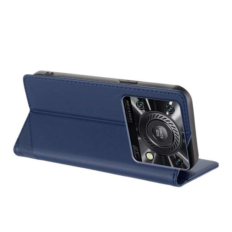 For Oukitel C60 / C60 Pro Embossed Multi-functional Wallet Retro Leather Phone Case(Dark Blue)