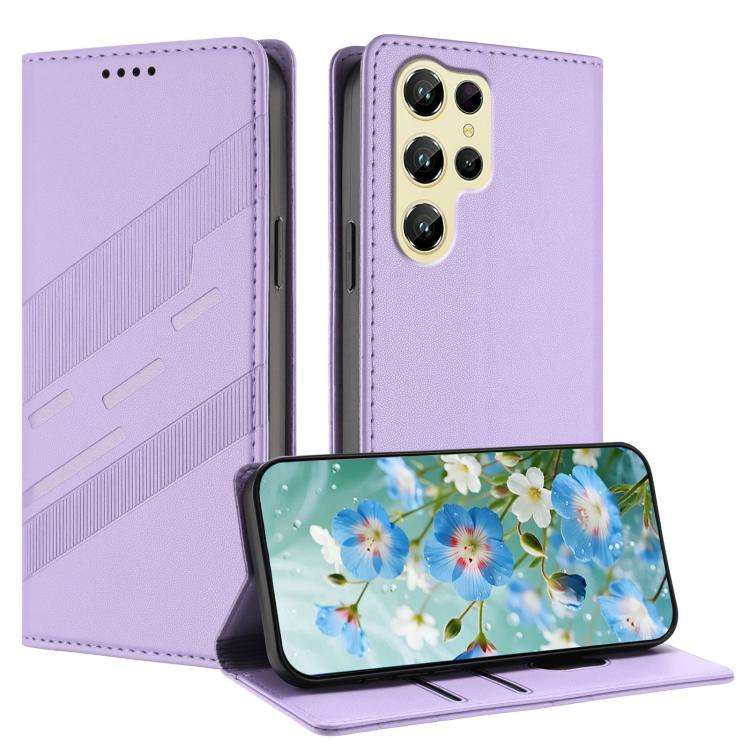 For Oukitel C61 / C61 Pro Embossed Multi-functional Wallet Retro Leather Phone Case(Light Purple)