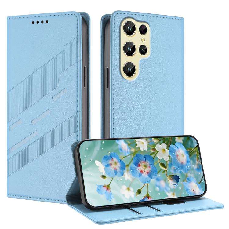 For Oukitel C61 / C61 Pro Embossed Multi-functional Wallet Retro Leather Phone Case(Light Blue)