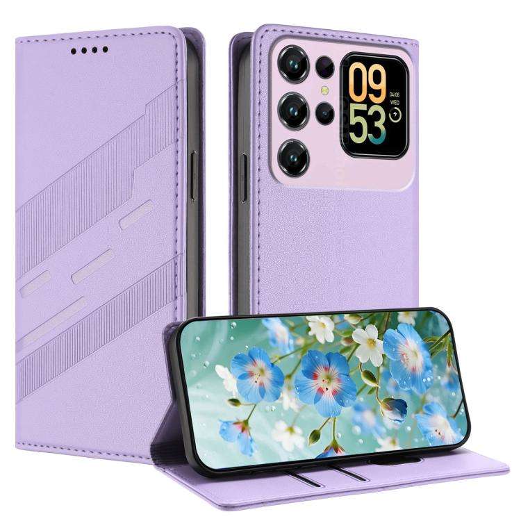 For Oukitel C62 / C62 Pro Embossed Multi-functional Wallet Retro Leather Phone Case(Light Purple)