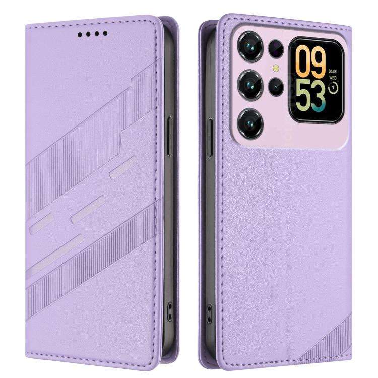 For Oukitel C62 / C62 Pro Embossed Multi-functional Wallet Retro Leather Phone Case(Light Purple)