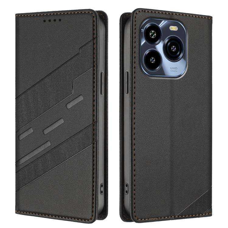 For Oukitel C65 / C65 Pro Embossed Multi-functional Wallet Retro Leather Phone Case(Black)