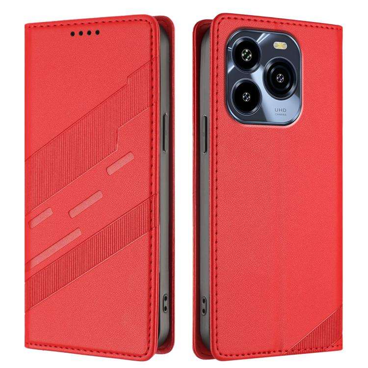 For Oukitel C65 / C65 Pro Embossed Multi-functional Wallet Retro Leather Phone Case(Red)