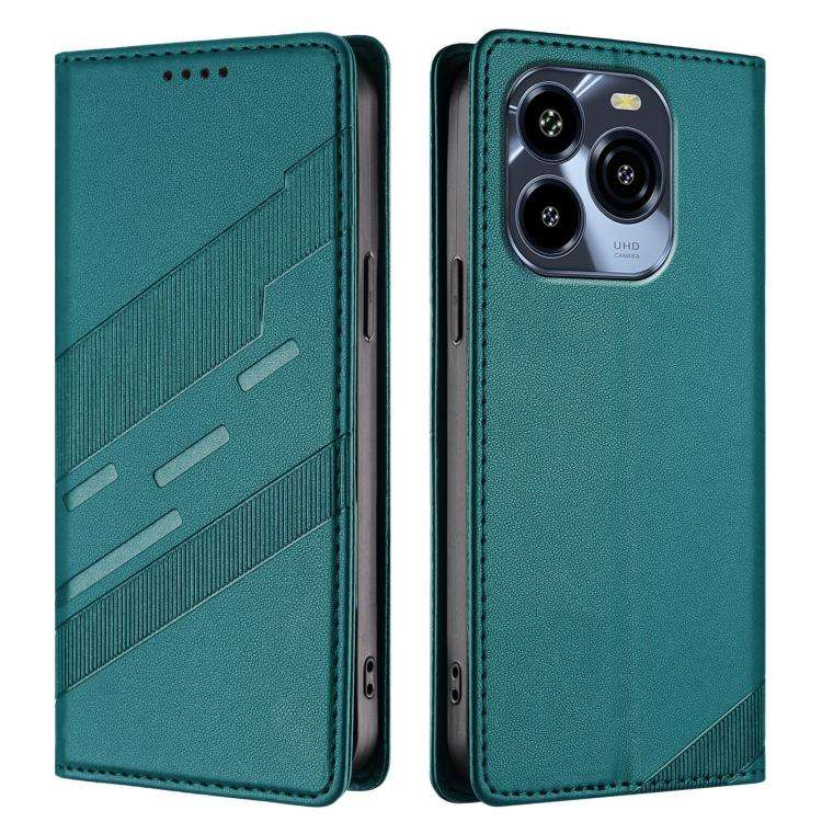 For Oukitel C65 / C65 Pro Embossed Multi-functional Wallet Retro Leather Phone Case(Dark Green)