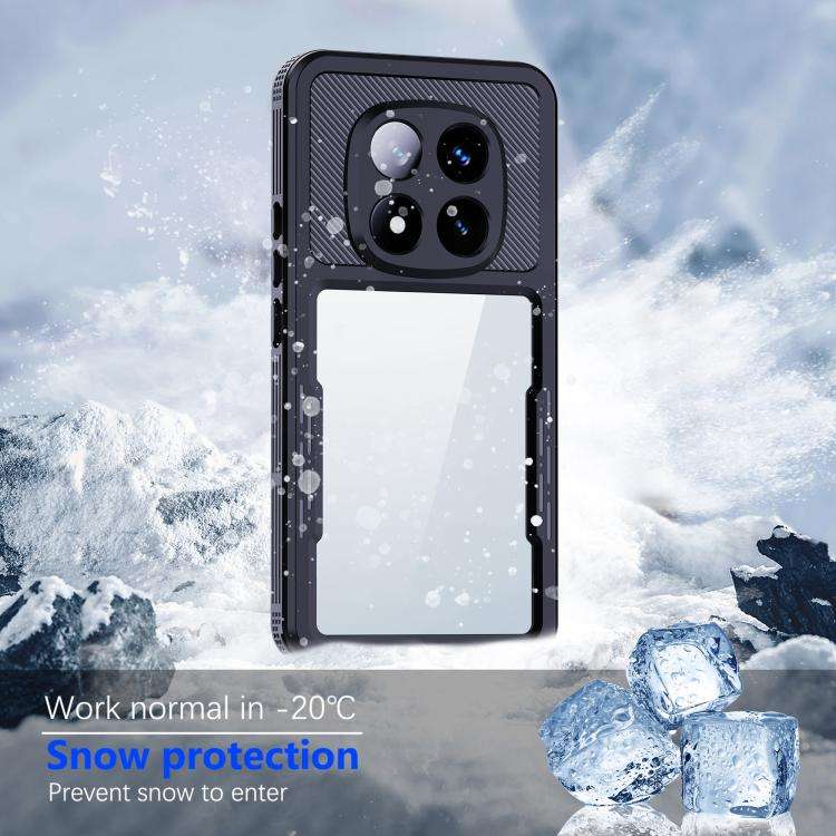 For Redmi Note 14 Pro 5G RedPepper Mars Series IP68 Waterproof Phone Case(Black)