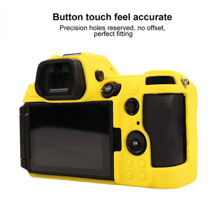 For Nikon Z6III Litchi Texture Soft Silicone Protective Case(Yellow)