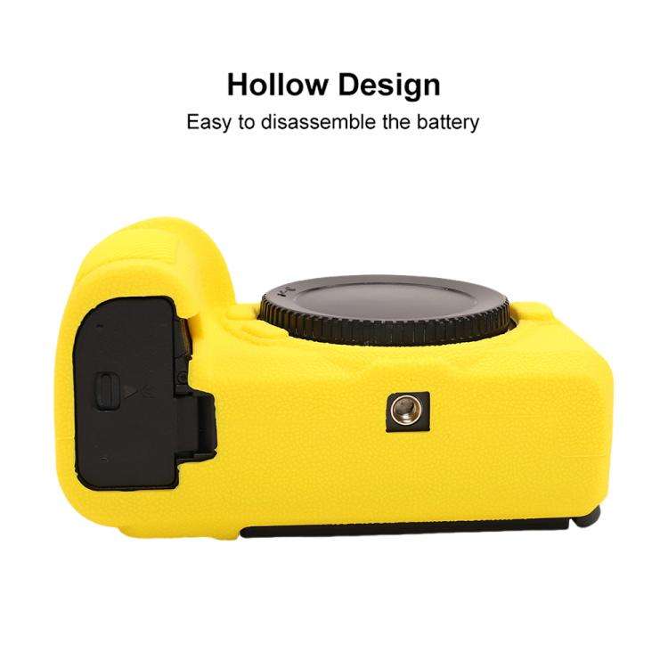 For Nikon Z6III Litchi Texture Soft Silicone Protective Case(Yellow)