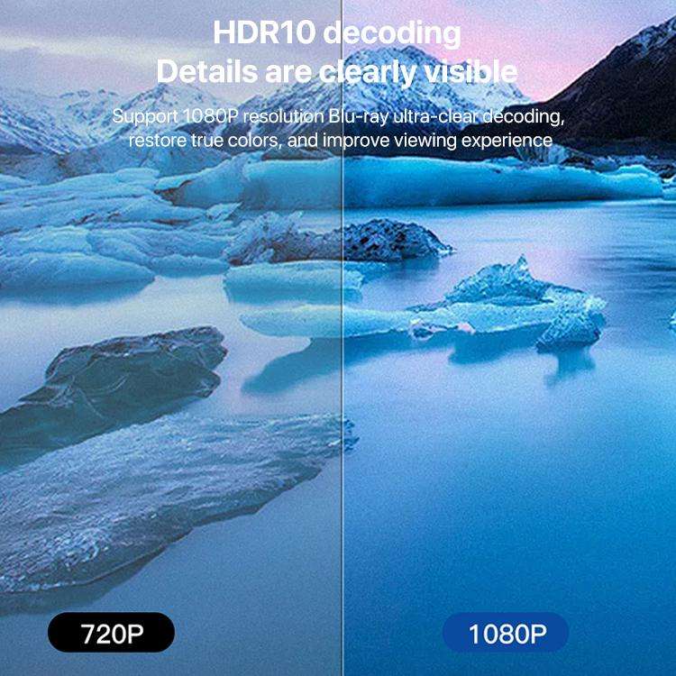 N5 1280x720P Android 9.0 System Wireless Same Screen Smart HD Projector, Plug:AU Plug(Black)