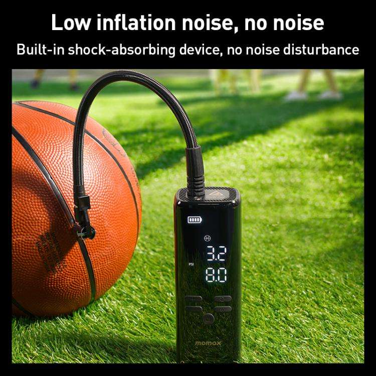 MOMAX CR16D 1-Move Support Car Digital Display Portable Smart Electric Wireless Air Pump(Black)