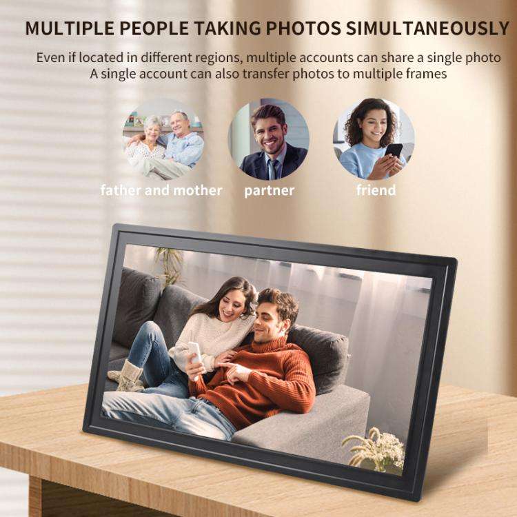 21.5 inch LCD Display Cloud Photo Frame 1G+32GB 3326C Quad-Core CPU Android 7.0, Plug:UK Plug(White)