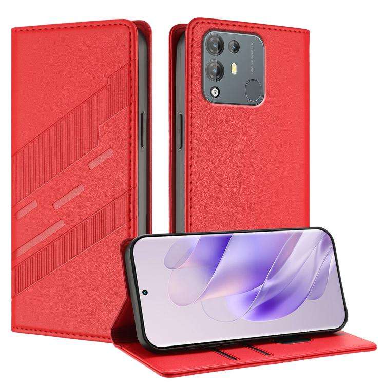 For Blackview A55 Pro Embossed Multi-functional Wallet Retro Leather Phone Case(Red)