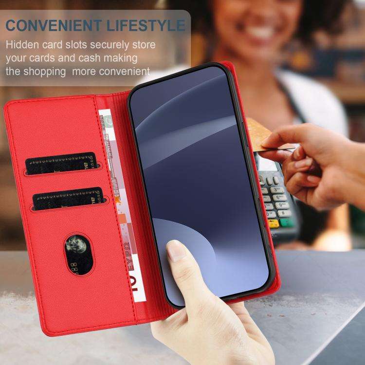 For Blackview A55 Pro Embossed Multi-functional Wallet Retro Leather Phone Case(Red)